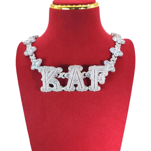 Colgante de Lujo Chapado en Oro de Plata 925 con Moissanita Estilo Hip Hop, Diseño de Letra Iced Out, Charm Redondo, Joyería Unisex para Uso Diario - Product Image 2