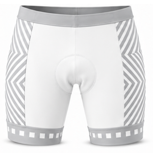 Short de cyclisme gris clair rembourré, respirant, séchage rapide, extensible, pour vélo de route, course et entraînement - Product Image 1