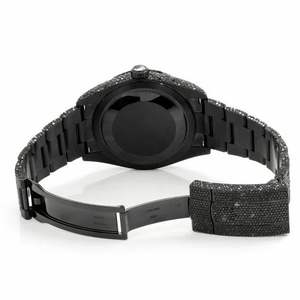 Luxury Iced Out Moissanite <b>Watch</b> <b>Black</b> Automatic Mechanical Diamond Bust Down Hip Hop Stainless Steel Wristwatch - Product Image 4