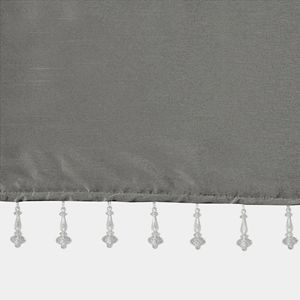 Mantovana leggera in finta seta con perline carboncino 50x26 "per tende e decorazioni per finestre - Product Image 3