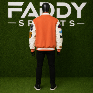 Veste universitaire brodée personnalisée unisexe, style streetwear, patchwork, bomber vintage, uniforme de baseball, manteau en gros - Product Image 3