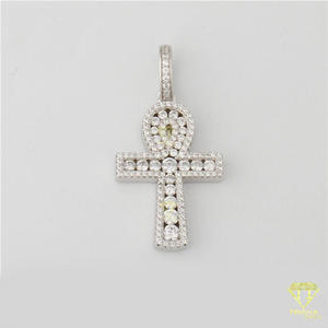 Collar con Colgante de Símbolo Hip Hop con Brillantes Diamantes Moissanite y Joyería de Moda Urbana - Product Image 5