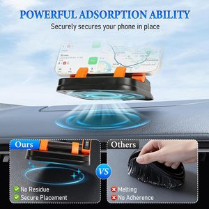 Soporte para Teléfono con Rotación <span class=keywords><strong>de</strong></span> 360° para el Tablero del Automóvil, Agarre Antideslizante y Operación con una Sola Mano, con Placa para Número <span class=keywords><strong>de</strong></span> Estacionamiento - Product Image 3