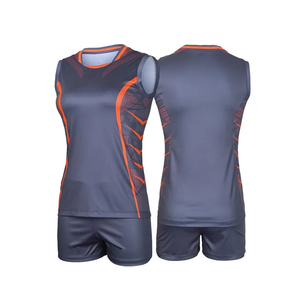 Maillot de volley-ball personnalisé avec numéro d'équipe, respirant, à manches courtes, taille élastique, en polyester, pour hommes et femmes - Product Image 1