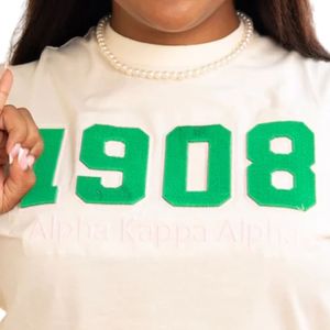 Camiseta 1908 para mujer con número griego, logotipo clásico, algodón de primera calidad, informal, elegante, para uso diario - Product Image 6