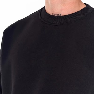 Sweat-shirts personnalisés vintage formels d'hiver à manches longues, tissés, avec blocs de couleur, noirs, service OEM numérique, fabricant - Product Image 2