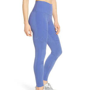 Legging de yoga élastique à taille basse, MOQ faible, couleur unie, taille mi-haute, haute qualité, respirant, écologique, séchage rapide, pour femme, idéal pour le fitness - Product Image 3