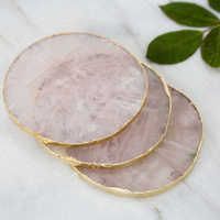Handmade Resin <b>Coaster</b> Set – Elegant Epoxy <b>Coasters</b> for <b>Drinks</b> Resin <b>Coasters</b> with Gold Leaf – Luxury Table Decor Set - Product Image 2