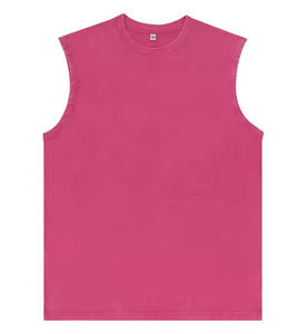 Camisetas sin mangas de algodón pesado con logo personalizado, lavado ácido, corte holgado, para gimnasio y entrenamiento, para hombre, con MOQ bajo - Product Image 5