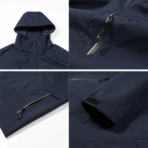 Custom Logo <b>Waterproof</b> Windproof Soft Shell <b>Jacket</b> Hooded Outdoor <b>Waterproof</b> Bomber <b>Jacket</b> for Men - Product Image 6