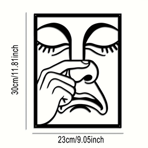 Divertente decorazione da parete con naso che si schiaccia, arredo casa di tendenza per regali di Natale - Product Image 5