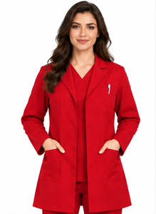 Blouse de laboratoire blanche pour femmes médecins, manches longues, respirante, uniforme médical en coton et polyester, tenue de travail pour hôpital et laboratoire, personnalisable - Product Image 6