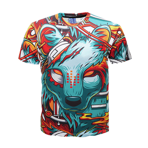 T-shirt imprimé 3D pour homme, style streetwear décontracté, col rond, manches courtes, impression intégrale 3D par sublimation - Product Image 1