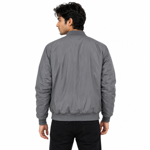 Chaquetas Bomber Ligeras para Hombre con Cierre Frontal y Ribetes Acanalados, Estilo Casual Urbano, Abrigo Cálido Cortavientos, Venta al por Mayor OEM, Proveedor y Fábrica de EE. UU. - Product Image 4