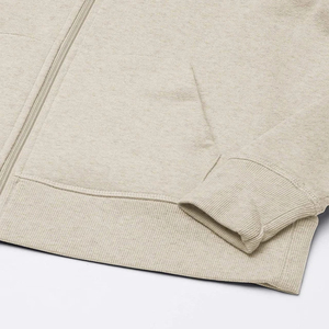 Sudadera con Capucha y Cierre para Mujer, Mezcla de Algodón, Tejido de Punto, Color Sólido, Manga Larga, para Otoño, Transpirable, Sin Forro - Product Image 3