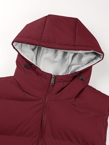 Men's Hooded Puffer Vest Sleeveless Quilted Winter Jacket Windproof Zip Up <b>Gilet</b> for Outdoor Wear - Product Image 4