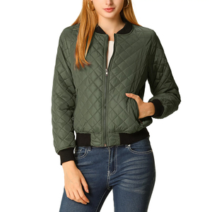 Blouson bomber à capuche pour femme, style streetwear décontracté, fermeture éclair, logo personnalisé, OEM ODM, vente en gros, usine - Product Image 4