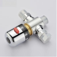 Robinet mélangeur thermostatique tout cuivre 1/2, 3/4, 1 pouce, à montage apparent, pour chauffe-eau solaire, modèle XC-36 pour l'eau