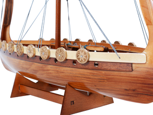 B318 - Maqueta de Barco Vikingo Drakkar, Hecha a Mano en Madera, Artículo Coleccionable Náutico, Decoración para el Hogar, Regalo, Suministros para Manualidades, 30.5Lx18Wx25H cm - Product Image 3