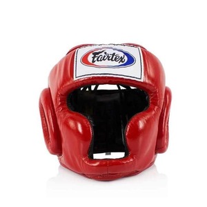 ขายส่งอุปกรณ์ป้องกันศีรษะ Fairtex แบบสั่งทำพิเศษ ผลิตจากหนังแท้ 100% พร้อมบริการปรับแต่งโลโก้และป้ายกำกับ สำหรับผู้ใหญ่ - Product Image 1