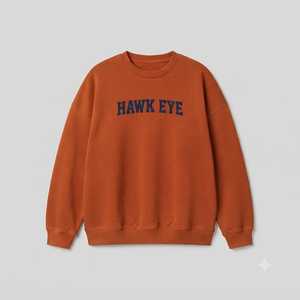 HAWK EYE SPORTS Ensemble sweat-shirt et pantalon pour femme, style streetwear, col rond, épaules tombantes, respirant, 360g, 100% coton, automne/hiver - Product Image 3