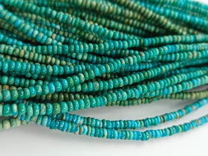 Nuevas llegadas de cuentas redondas lisas de turquesa de Arizona de 3 mm a 4,5 mm, piedra preciosa natural para joyería hecha a mano, suministro al por mayor. - Product Image 2