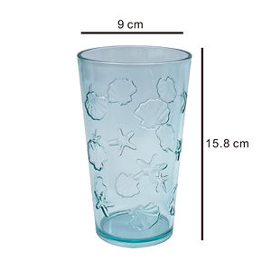 Unbreakable Ocean Stackable <b>Plastic</b> Water <b>Glasses</b> for Poolside Outdoor Party - Product Image 2
