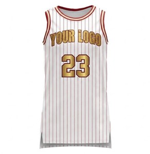Maillot de basketball personnalisé blanc, sublimé, logo doré 23, unisexe, sans manches, respirant, en polyester, personnalisable 2026 - Product Image 1