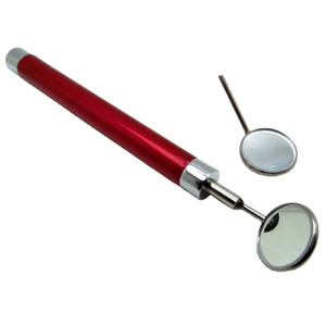 Miroir dentaire en acier inoxydable de haute qualité avec poignée rouge, lumière vive, amovible 4 & No. 5 instruments d'examen - Product Image 2