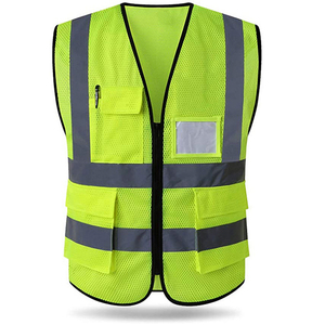 Gilet de sécurité réfléchissant haute visibilité avec plusieurs poches et porte-badge pour la construction et le contrôle de la circulation - Product Image 3