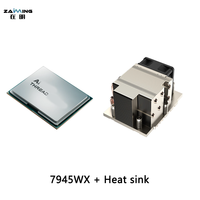 Processeur de station de travail 7945WX 12 cœurs 24 threads 4,7 GHz 64 Mo de cache 350 W STR5 + dissipateur thermique SP5