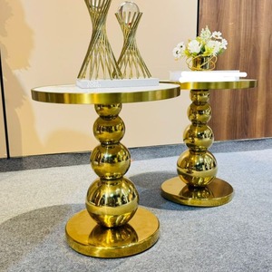 Table basse moderne décorative minimaliste avec plateau en marbre et structure en métal, pieds courbes, pour le salon - Product Image 6