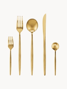 Juego de Cubiertos de Acero Inoxidable Dorado Mate, Apto para Lavavajillas, Juego de Vajilla, Juego de Cuchillos, Tenedores y Cucharas, Venta al por Mayor - Product Image 1