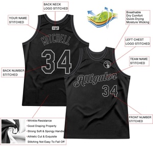Camiseta de baloncesto negra personalizada, sin mangas, de secado rápido, transpirable, con nombre del equipo, número, logotipo, ropa deportiva - Product Image 2