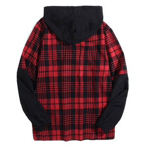 เสื้อฮู้ดลายสก็อตแบบสวม Unisex สไตล์ลำลอง เสื้อฮู้ดลายตาราง สตรีทแวร์ - Product Image 2