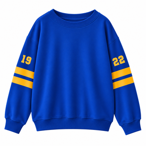 Sweat-shirt universitaire respirant personnalisé Sigma Gamma Rho Sorority avec logo brodé sur le devant, bleu or, manches longues pour femme - Product Image 5