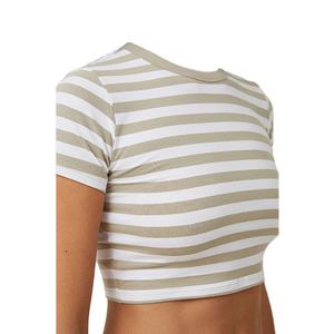 เสื้อครอปท็อปผู้หญิง คอโอ แขนสั้น ผ้าฝ้ายน้ำหนักเบา ทรงเข้ารูป ยืดหยุ่นได้ ดีไซน์สวย ขายส่งแบบ OEM - Product Image 5