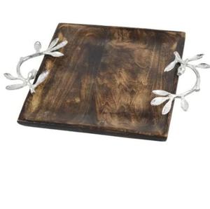 Plateau en bois de qualité durable avec finition noyer et poignée dorée, acceptable pour les clients, au prix le plus bas - Product Image 6