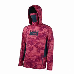 Sudadera con Capucha de Pesca para Hombre, Manga Larga, UPF 50+, con Estampado por Sublimación de Letras/Color Sólido, Secado Rápido, 160g, Spandex/Poliéster, Personalizable - Product Image 1