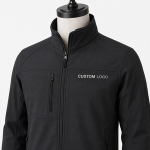 Chaqueta Softshell Transpirable para Hombre, Cuello Alto, Cierre de Cremallera, Logotipo Personalizado, Resistente al Agua, para Actividades al Aire Libre - Product Image 6