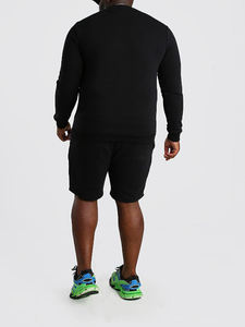 Custom logo Crewneck Blank 100% Cotton Printing Loose <b>Short</b> <b>Sleeved</b> Streetwear Clothing <b>Sweatshirt</b> and <b>Short</b> 2 Pieces Men Set - Product Image 3