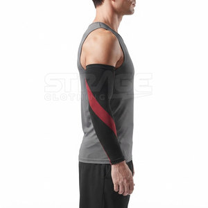 Comfortable <b>Compression</b> <b>Arm</b> <b>Sleeves</b> Moisture Management Eco-Friendly Lightweight Spandex/Polyester Fabric Flexible Fit for - Product Image 2