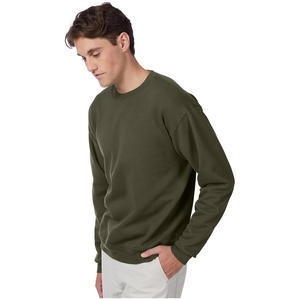 Sudadera básica marrón para hombre, cuello redondo de alta calidad para impresión y personalización - Product Image 3