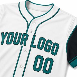 Custom Baseball Jersey <b>White</b> Short Sleeves <b>Button</b> Front Sublimated Print Unisex Adult Regular Fit All Seasons Custom Logo - Product Image 6