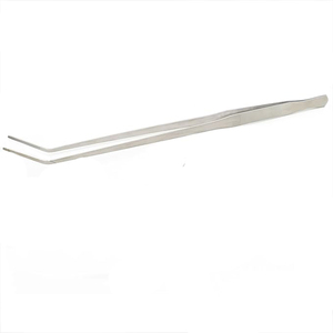 Pinzas de alimentación para reptiles de acero inoxidable, extra largas, para acuario, pinzas largas y curvadas, herramienta de alimentación para tanque, 2 uds. - Product Image 1
