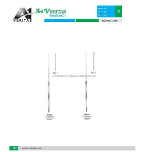 Rétracteur manuel à crochet Gillies Skin 18cm Finition terne et mate ISO 13485 Instrument chirurgical en acier inoxydable de qualité médicale certifié - Product Image 5