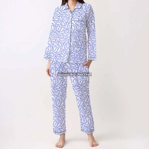 Excellente qualité imprimé main bloc imprimé coton printemps/été Floral/personnage/lettre/motif/vacances/motif cocotier - Product Image 1
