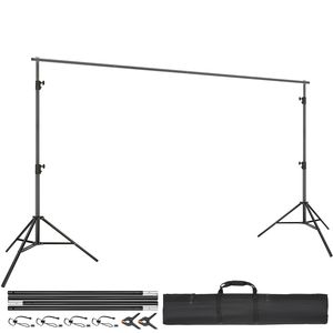 Soporte de Fondo para Fotografía Ajustable en Altura de 12 x 10 pies, Resistente, con 6 Abrazaderas, Sistema de Soporte para Fondo, Accesorio para Estudio Fotográfico - Product Image 1