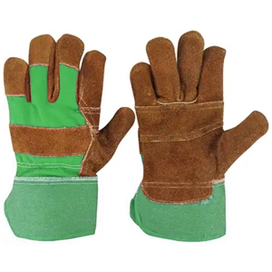 Guantes de Trabajo de Seguridad Personalizados de Cuero Vacuno Dividido, Semifabricados con Logotipo, Protección Industrial para Manos con Puño Reforzado - Product Image 3