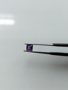Piedras Preciosas Sueltas de Amatista Africana Natural, Corte Princesa Cuadrado de 4MM, para Joyería - Product Image 3